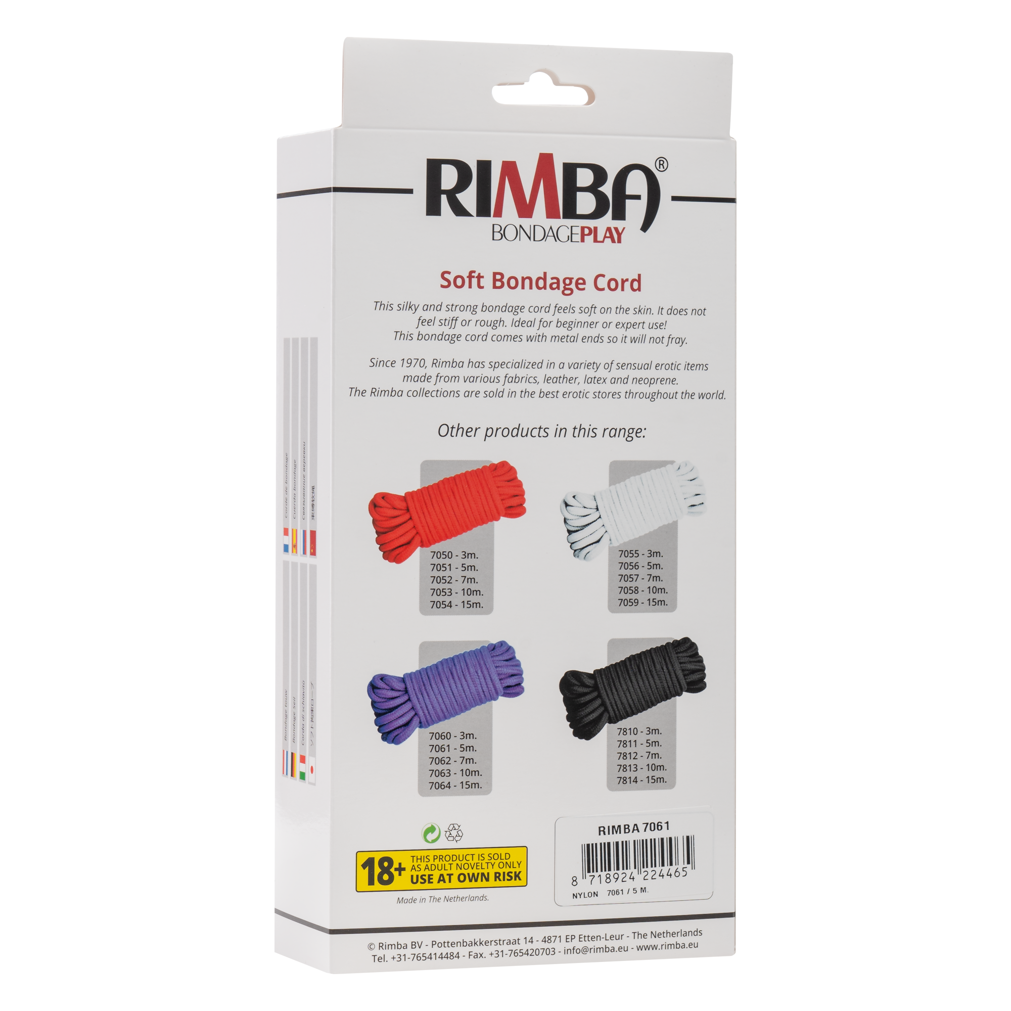 Rimba - Zacht Japans bondage touw, 5 m, 100% Nylon