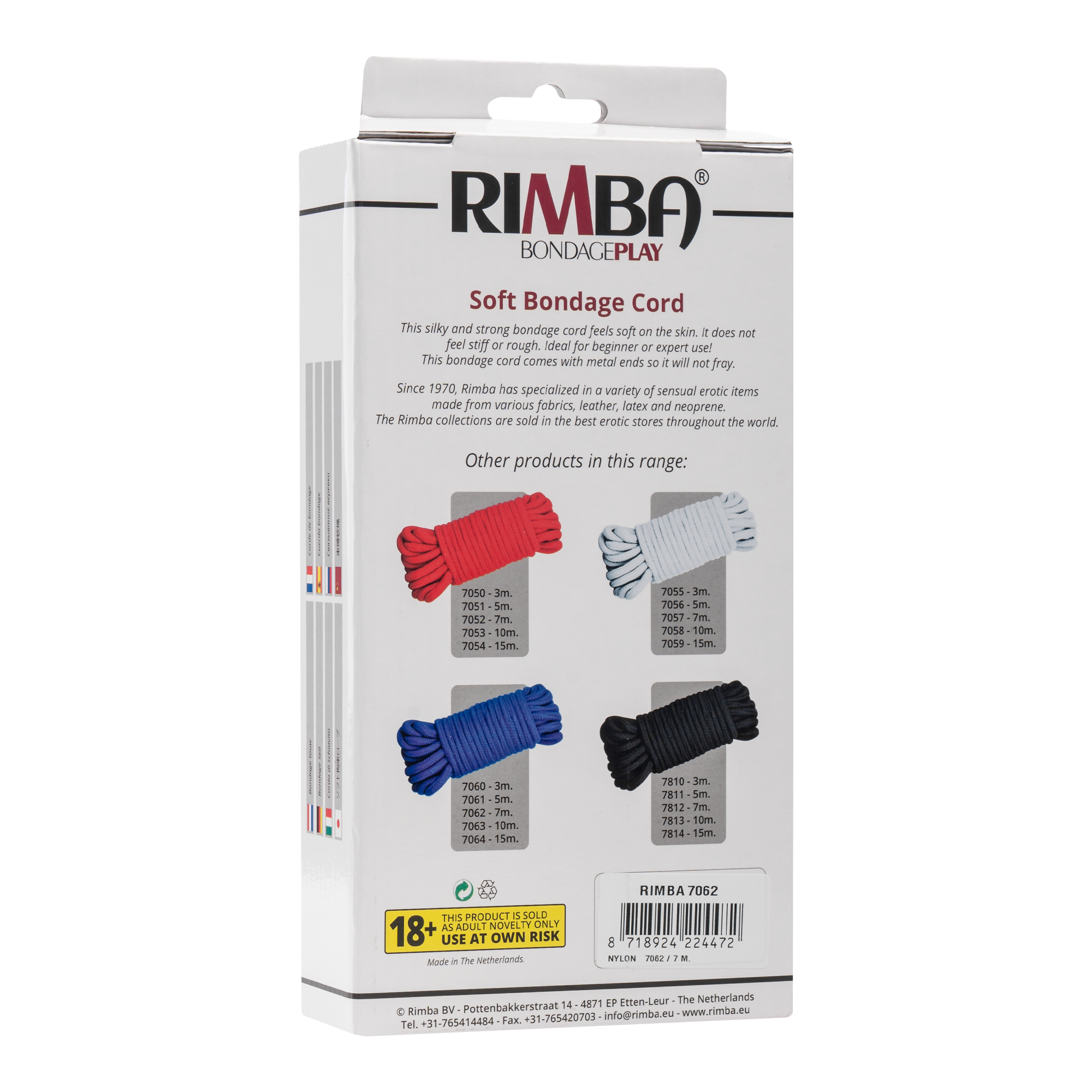 Rimba - Zacht Japans bondage touw, 7 m, 100% Nylon