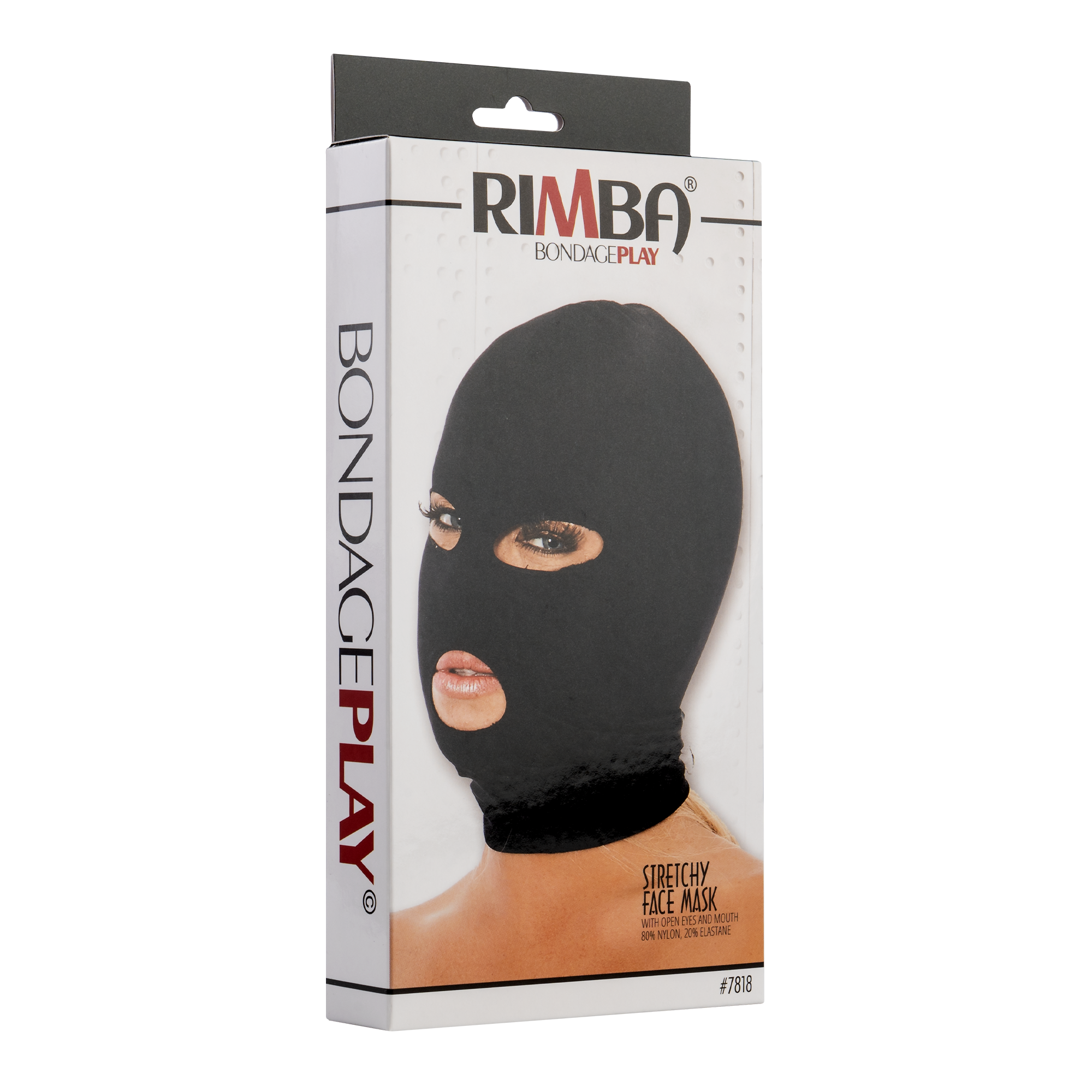 Rimba - Hoofdmasker uit elastische stof met ogen en mond open