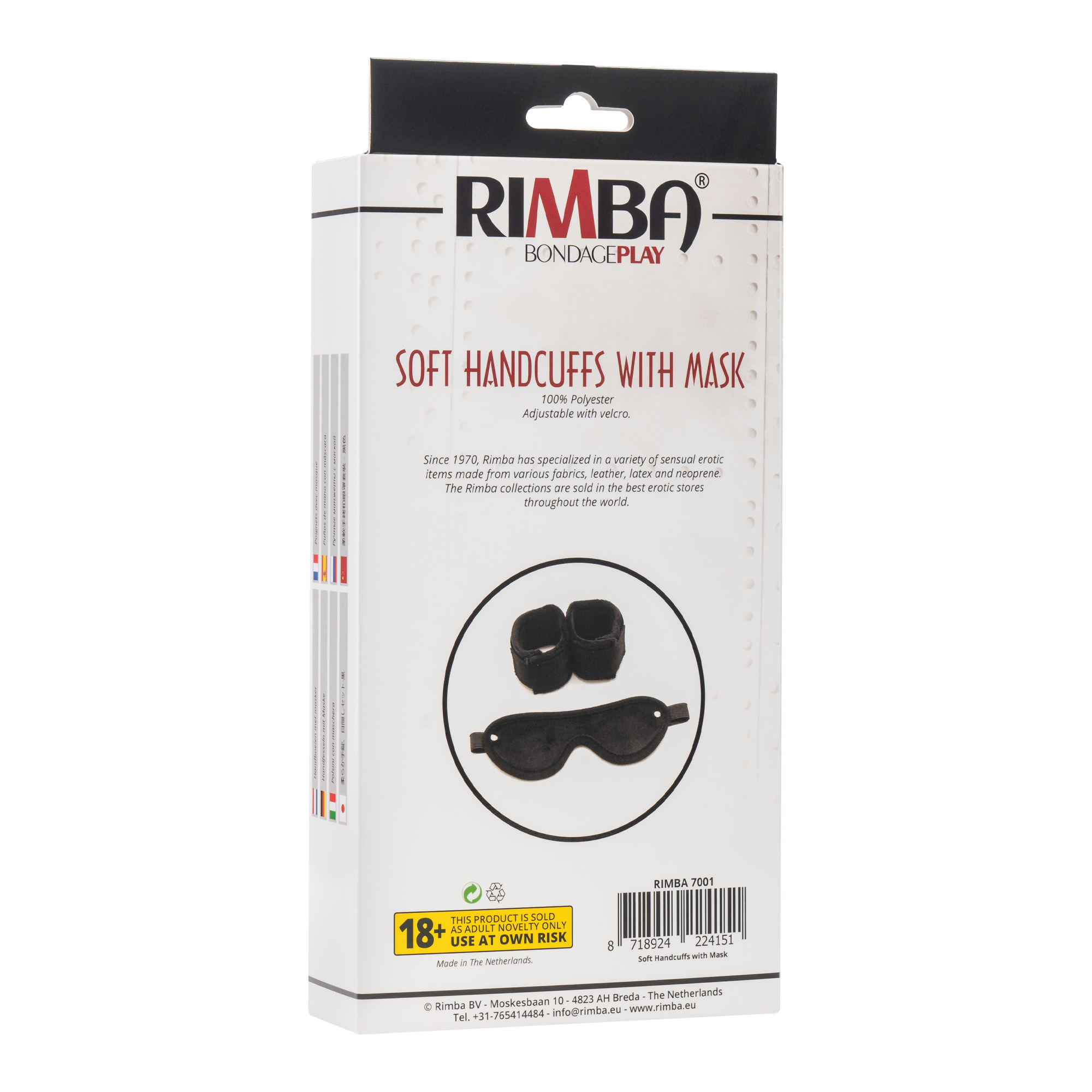 Rimba - Soft Bondage klitteband boeien met masker