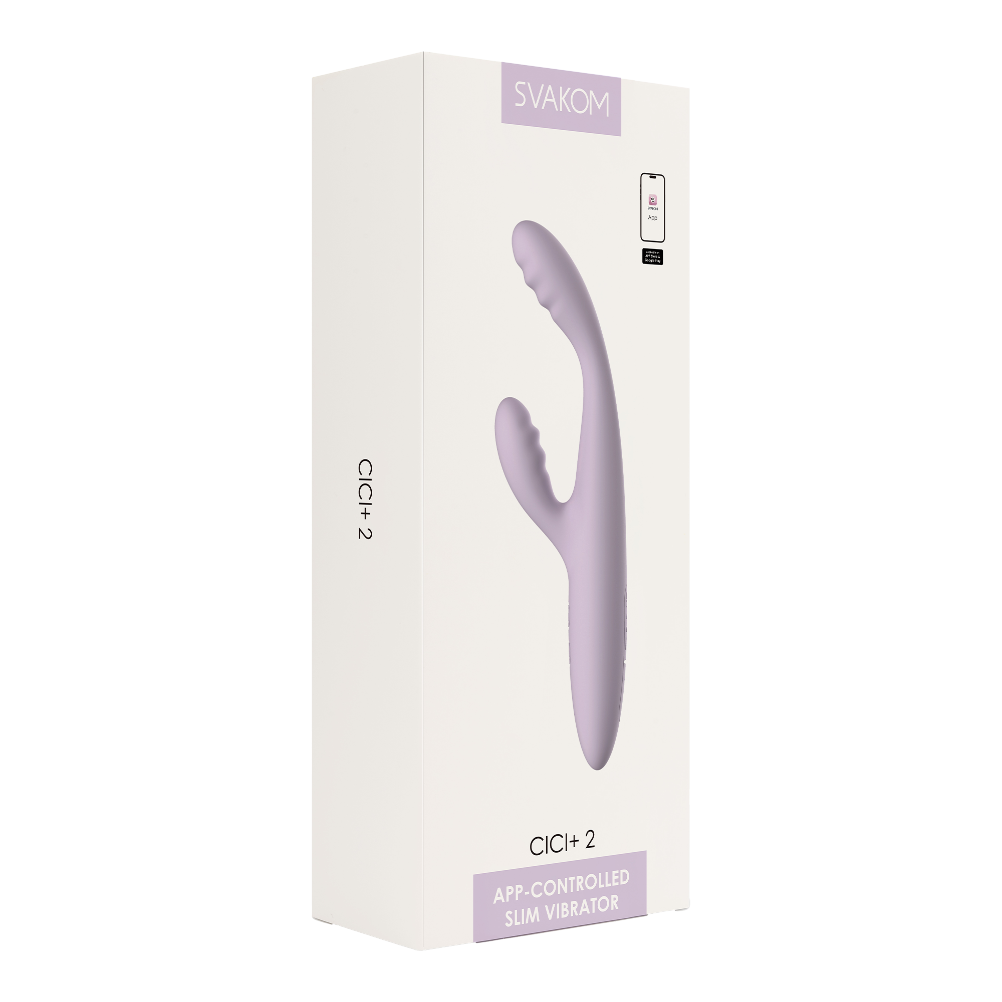 SVAKOM - Cici 2+ - Slanke G-Spot rabbit vibrator (met App-bediening) - Lila