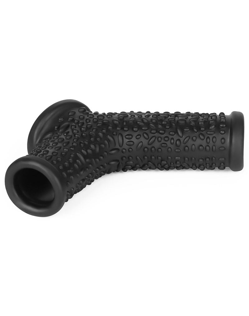 LoveToy - Drip Knights Ring - Vibrerende Penis en Scrotum Sleeve (Ø 2,8 cm) - Zwart