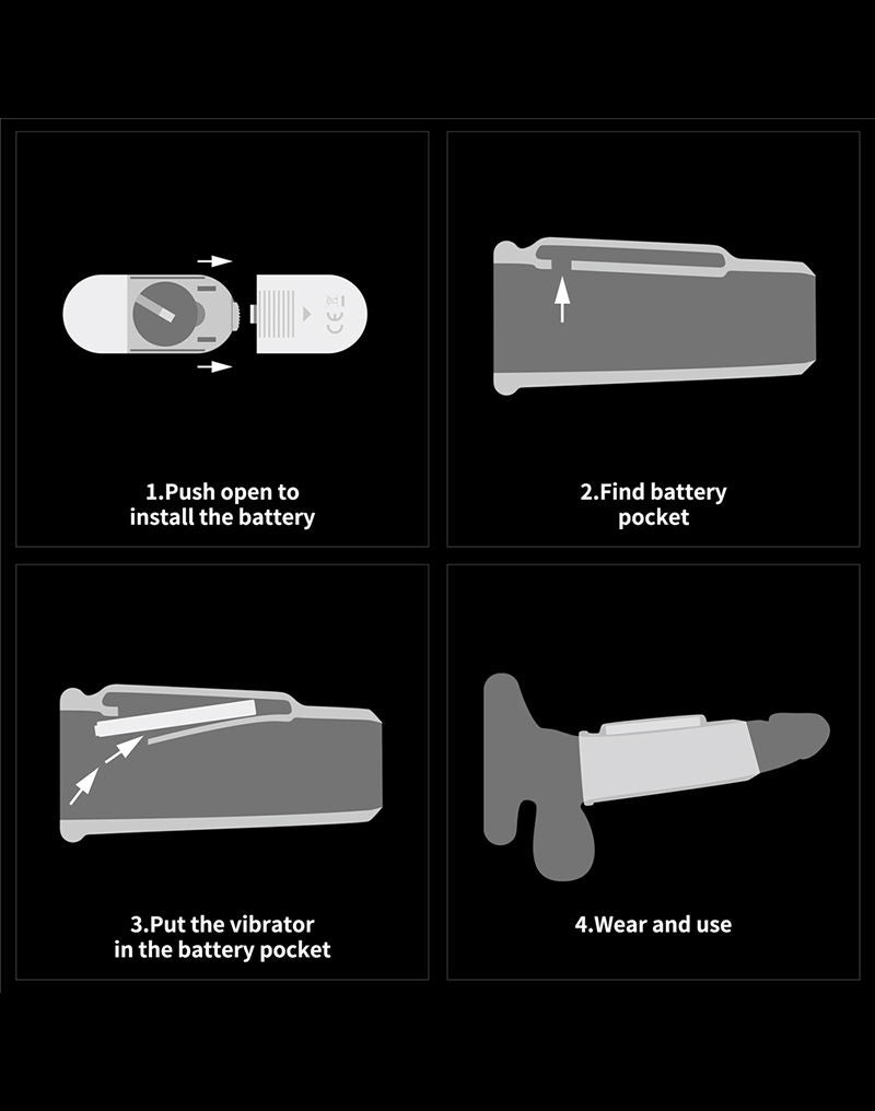 LoveToy - Wave Knights Ring - Vibrerende Penis Sleeve (Ø 3,7 cm) - Zwart