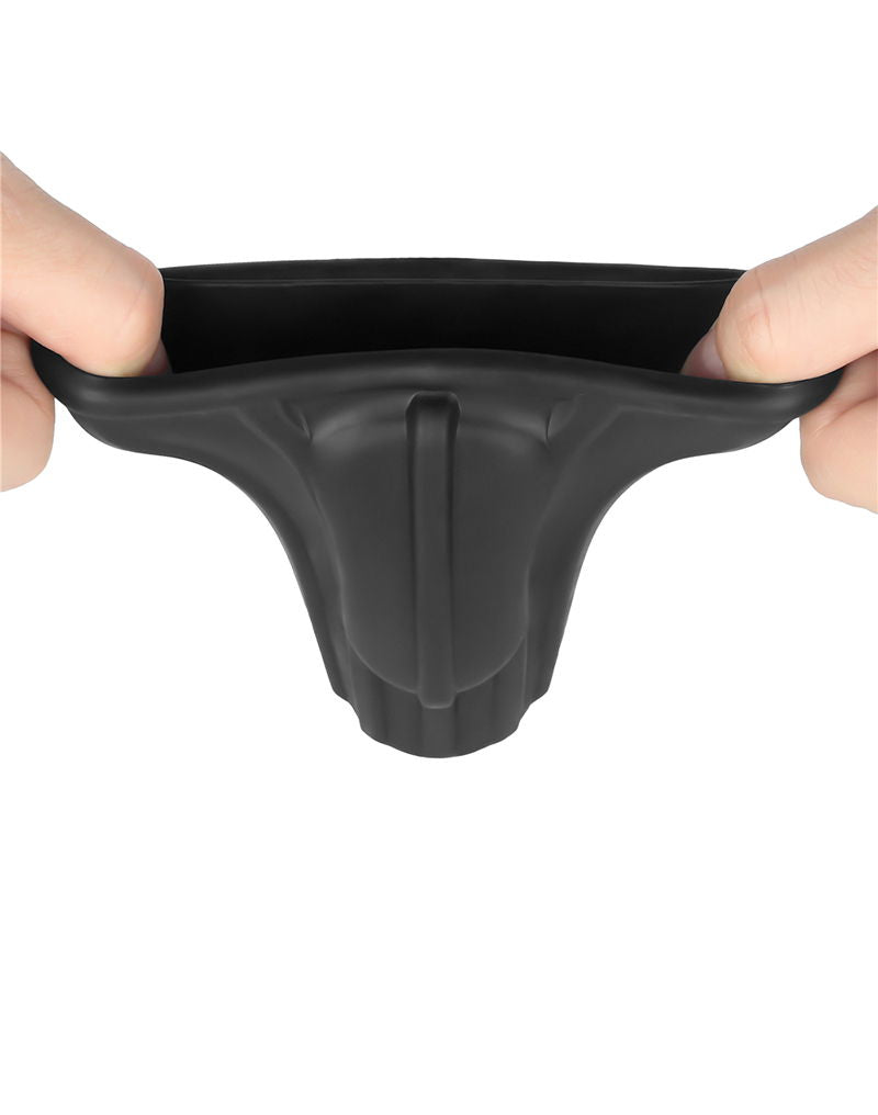 LoveToy - Ridge Knights Ring - Vibrerende Penis Sleeve (Ø 3,7 cm) - Zwart