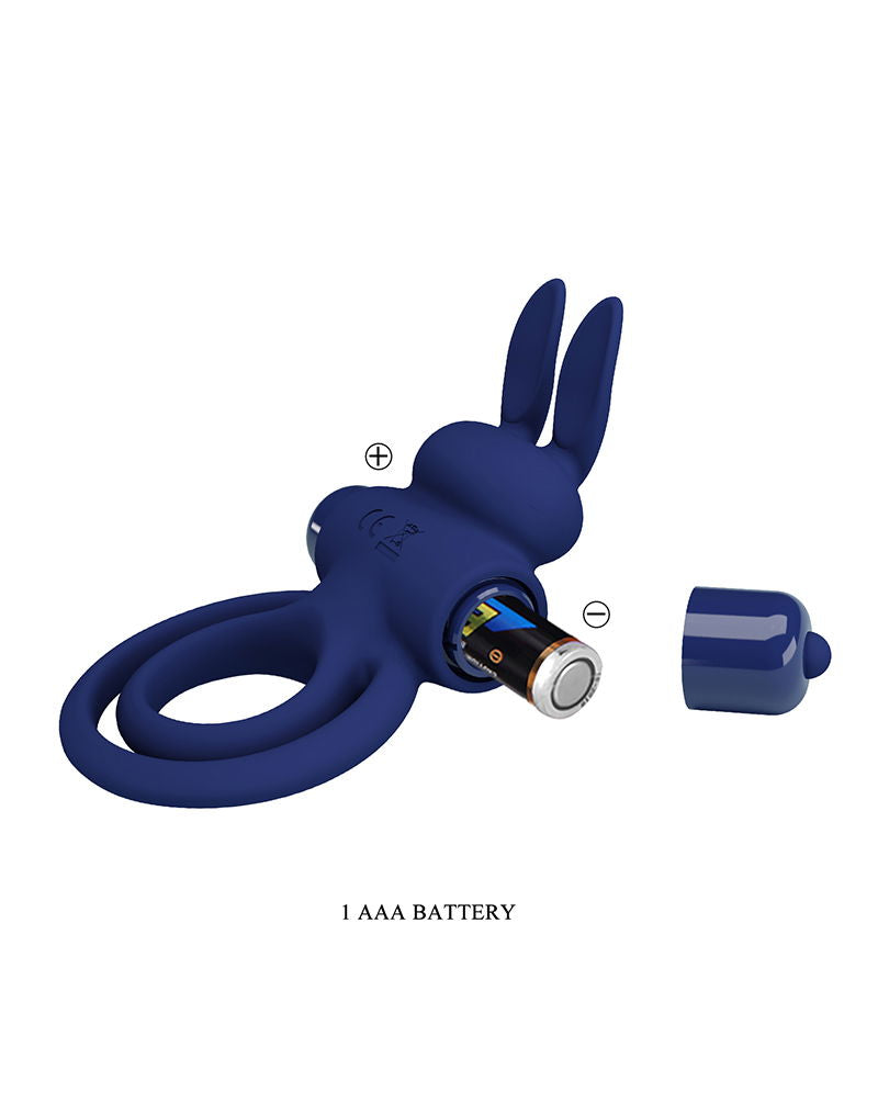 Pretty Love - Darey - Rabbit Cock Ring - Donkerblauw