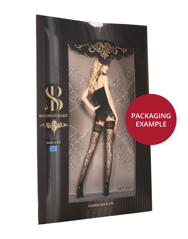 Ballerina - Fantasy Hold Ups - Kousen (20 denier) - Zwart & Blauw