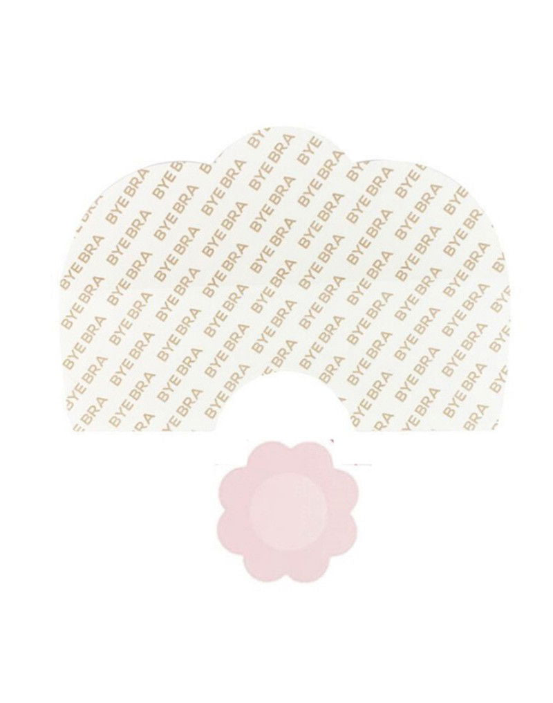 Bye Bra - Breast Lift & Zijden Tepelbedekkers D-F - Nude (3 paar)