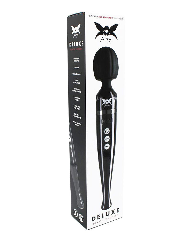 Pixey Deluxe Rechargeable Wand - Zwart