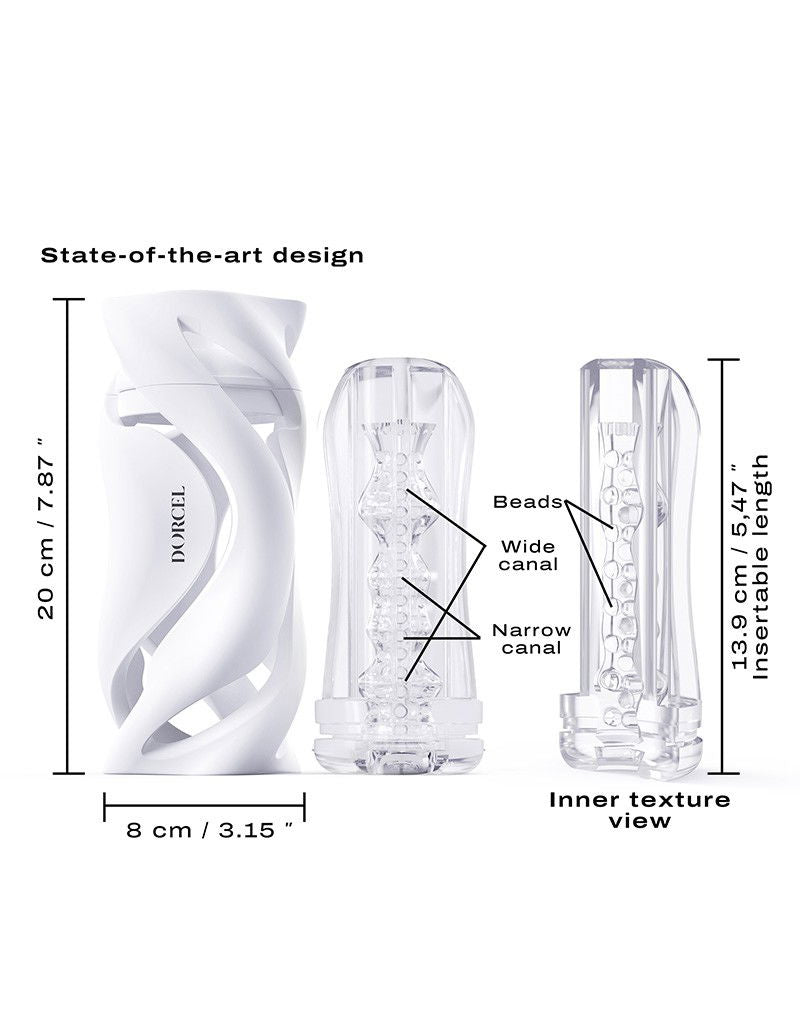 Dorcel - Deep Blow - Masturbator met Sleeve - Wit