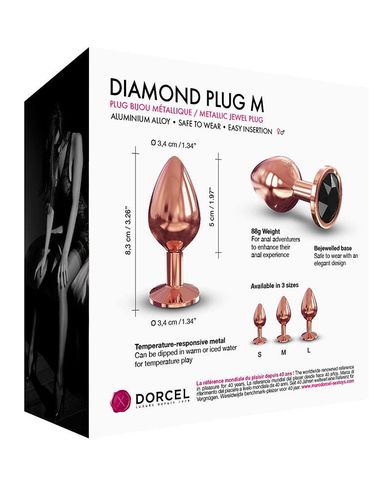Dorcel - Diamond Plug Maat M - Butt Plug - Rose