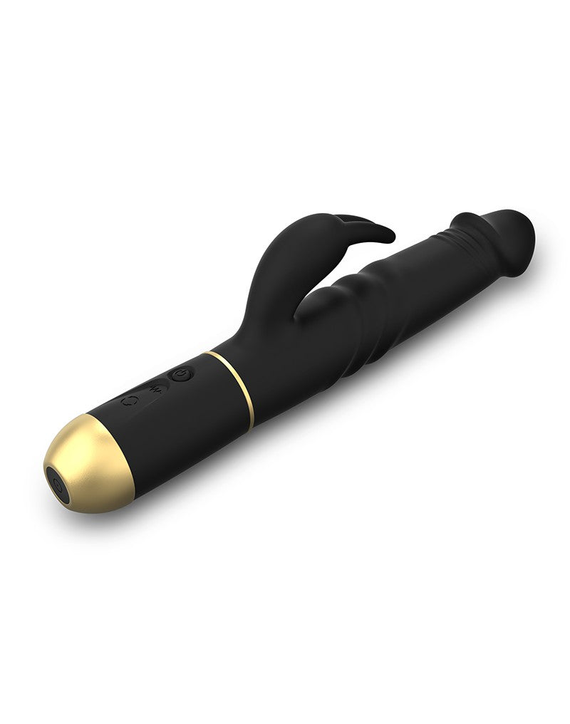 Dorcel - Furious Rabbit 2.0 - Thrusting en Rotating Vibrator - Zwart - 6072523