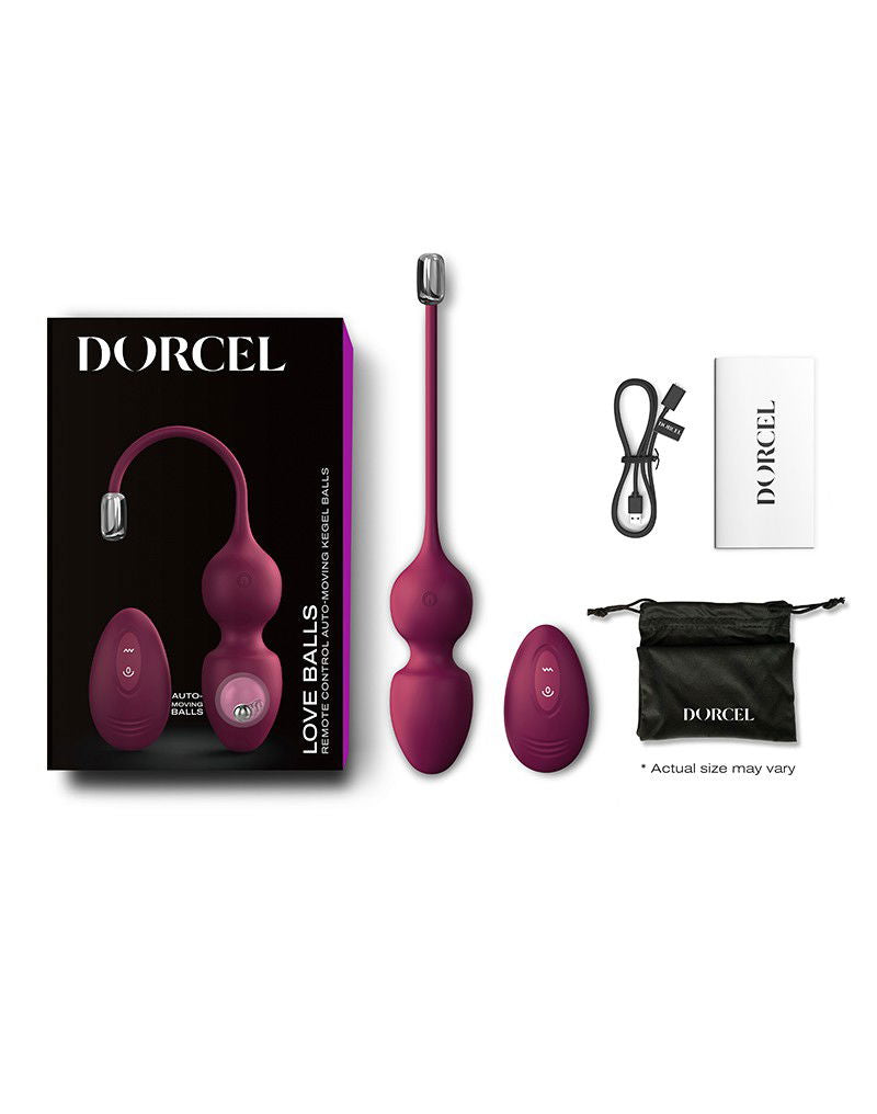 Dorcel - Love Balls - Vibrerende Kegel Balletjes met Afstandsbediening - Plum