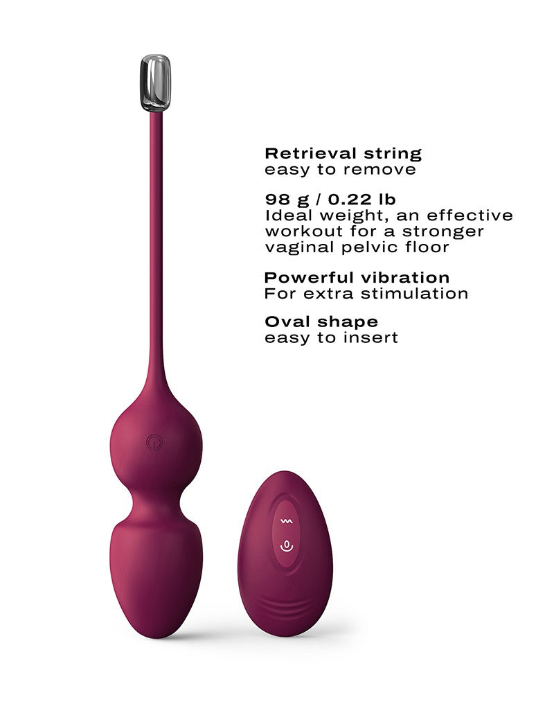 Dorcel - Love Balls - Vibrerende Kegel Balletjes met Afstandsbediening - Plum