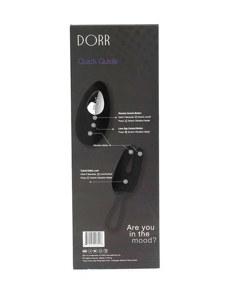 DORR - Ozzy - Rabbit Egg Vibrator + Lay-on Vibrator - Zwart
