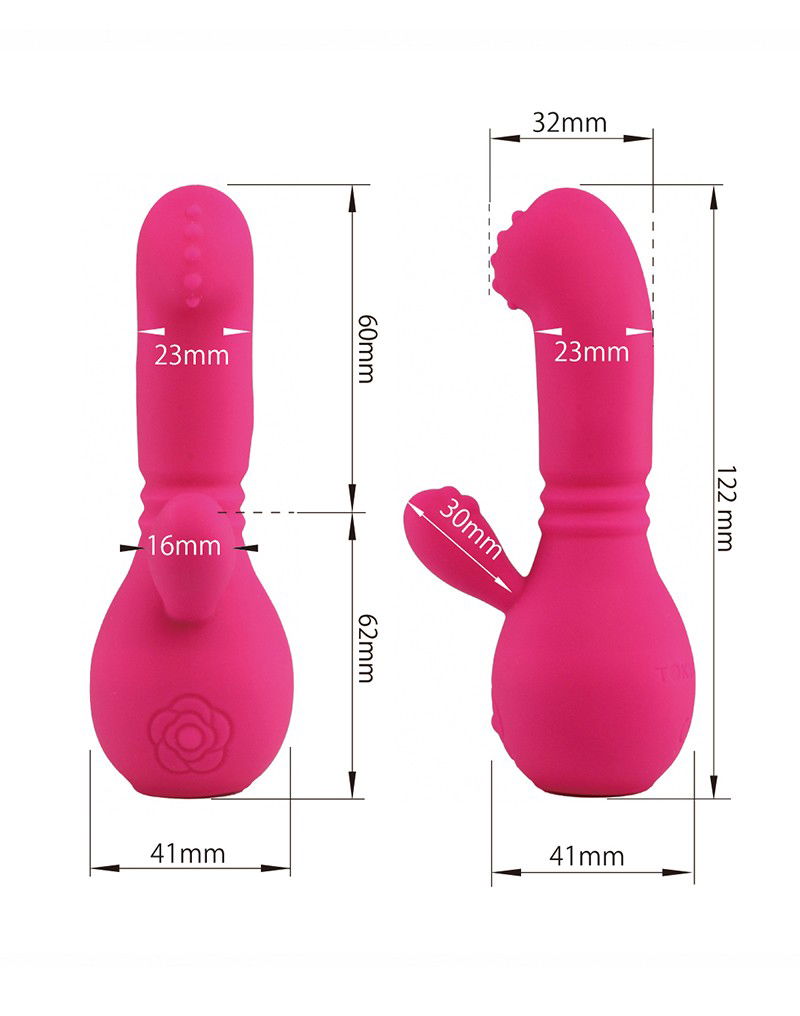 Kawaii - Maro 5 - Rabbit Vibrator - Cerise