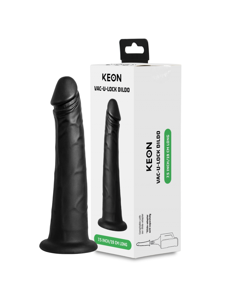 KIIROO - Dildo met vacuümvergrendelingssysteem voor KEON Masturbator - Zwart