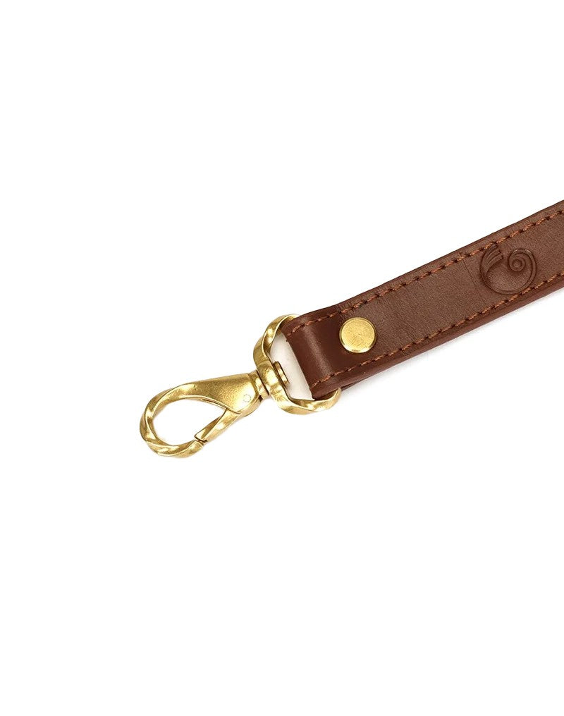 Liebe Seele - Leren Handboeien - Zwart, Bruin & Goud