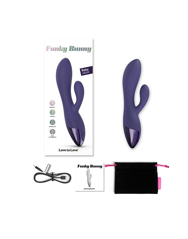 Love to Love - Funky Bunny - Rabbit Vibrator - Indigo