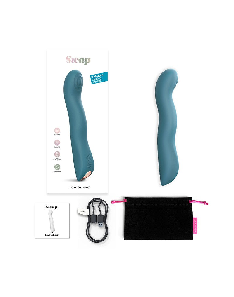 Love to Love - Swap - P&G Spot Tapping Vibrator - Blauw
