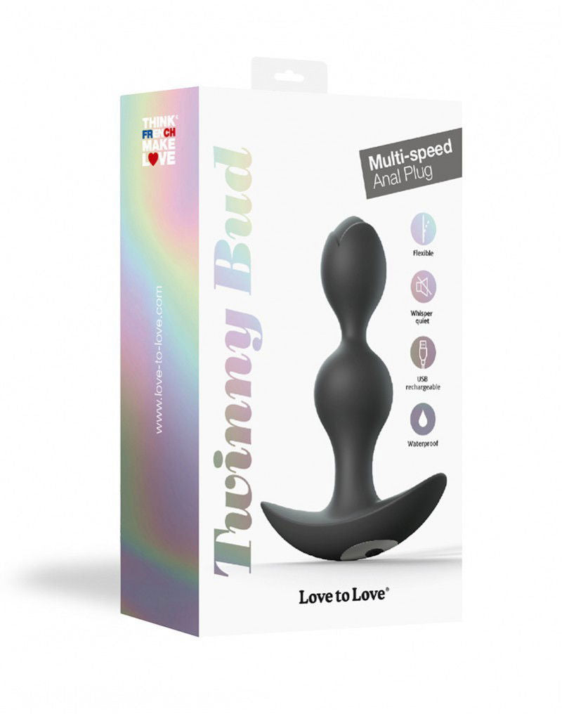 Love to Love - Twinny Bud - Vibrerende Anal Plug - Zwart