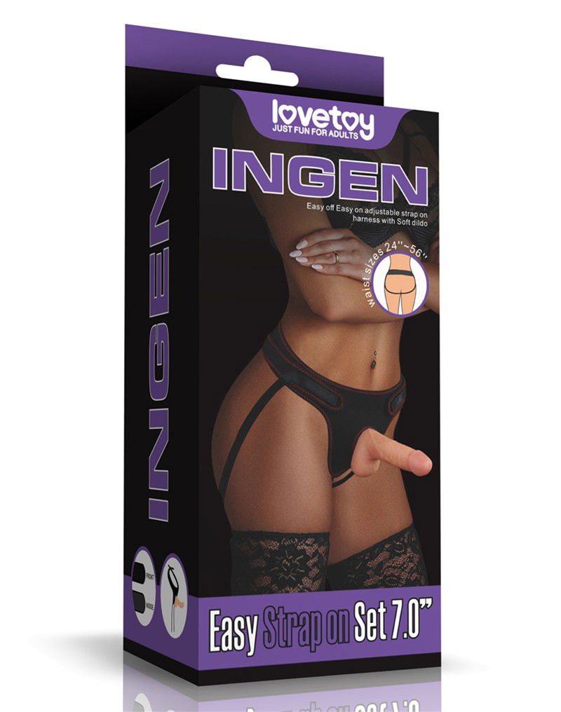 LoveToy Easy Strap-On Set with 18 cm Dildo