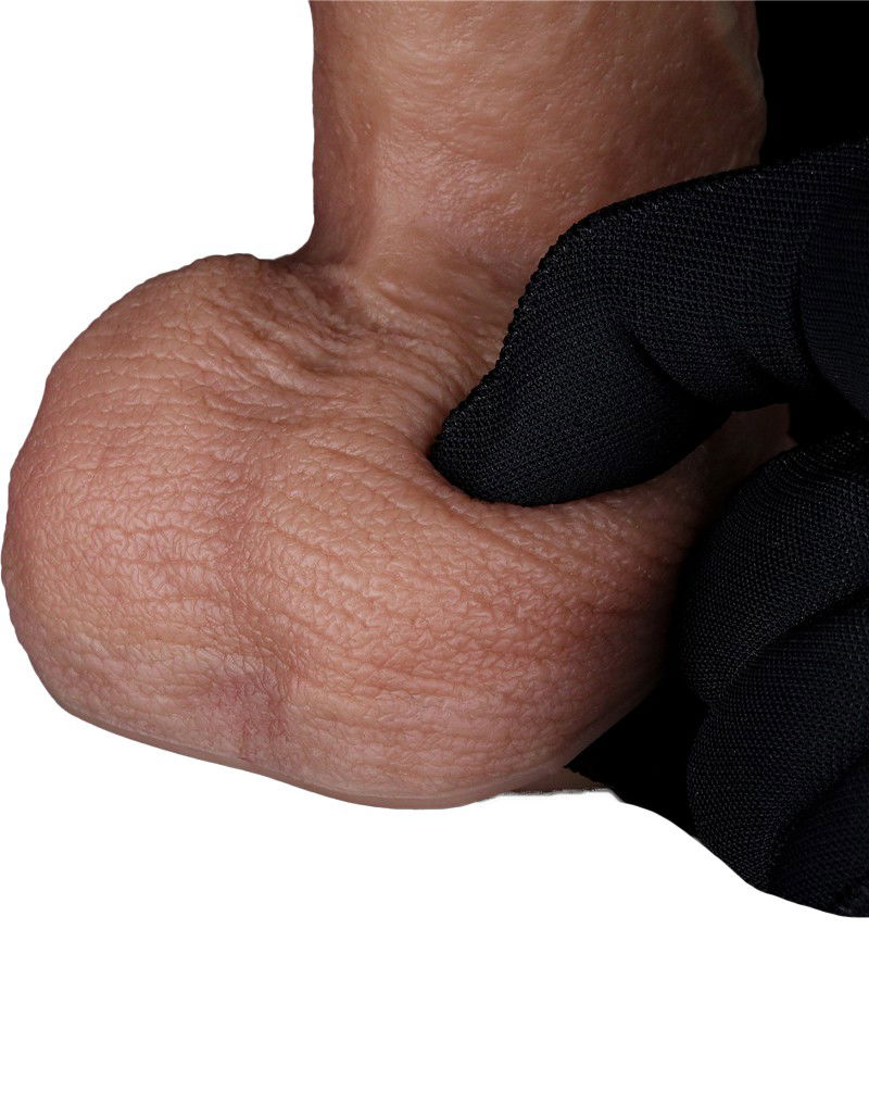 LoveToy - Dubbellaagse siliconen dildo 19,5 cm (Ø 3,7 cm) - Bruin