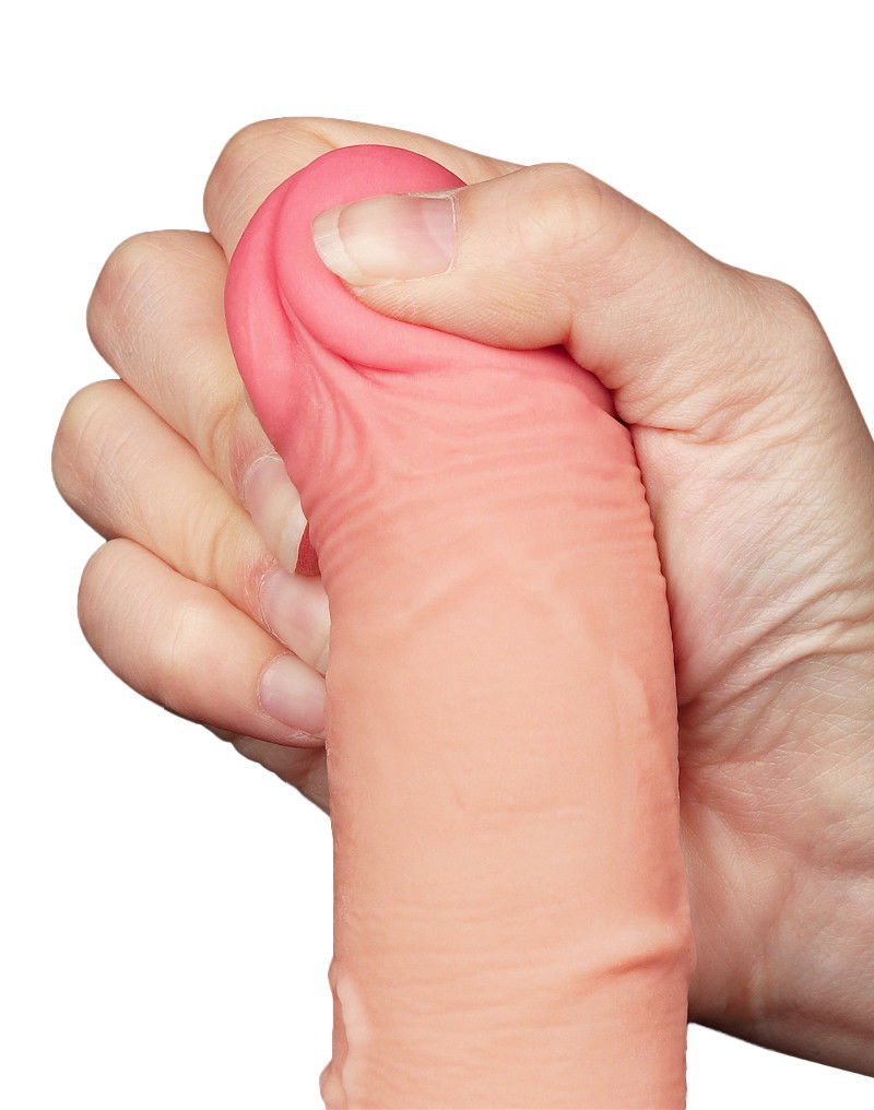 LoveToy - Aftrekbare dildo 19.5 cm (Ø 3.5 cm) - Nude