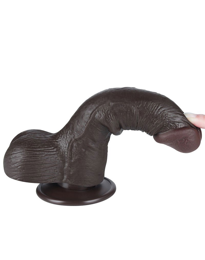 LoveToy - Aftrekbare dildo 19,5 cm (Ø 3,7 cm) - Zwart