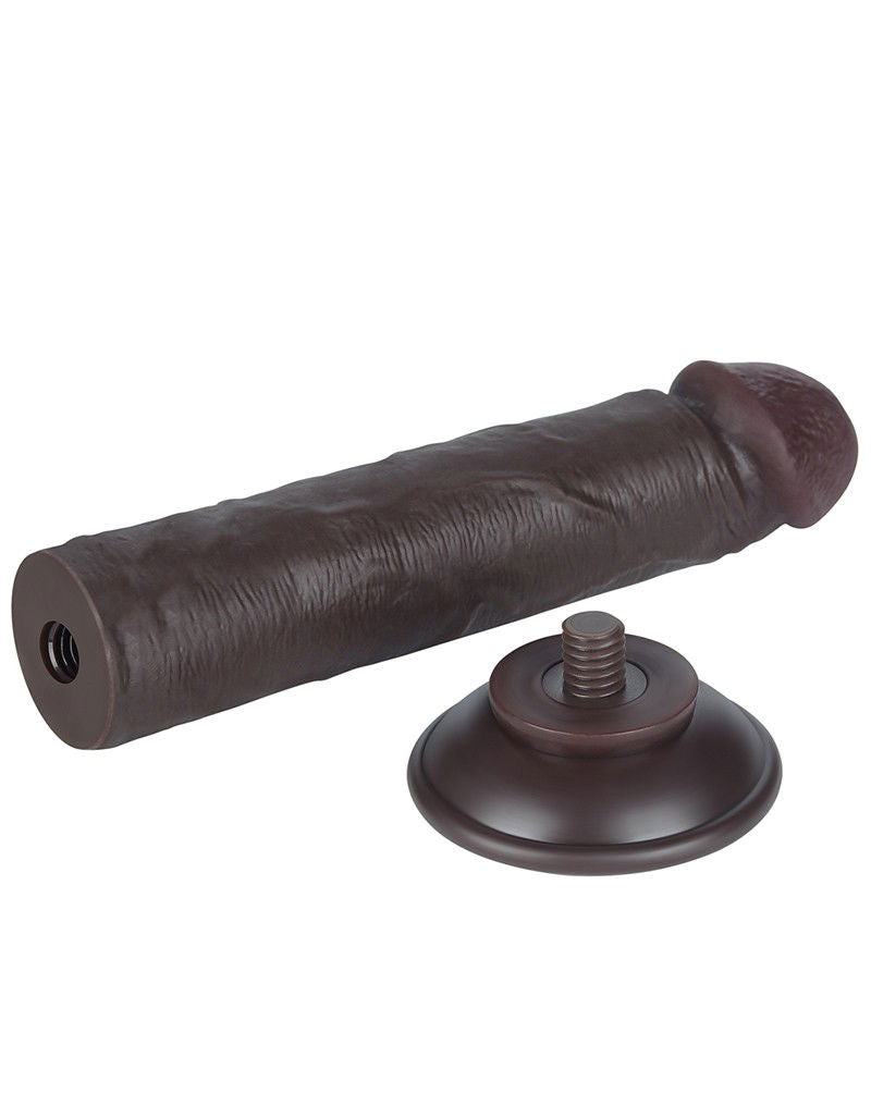 LoveToy - Aftrekbare dildo 20 cm (Ø 3,8 cm) - Zwart