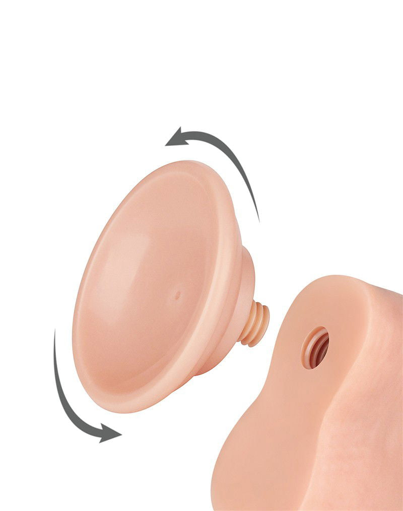 LoveToy - Glijdende Huid Dildo 20 cm (Ø 3.9 cm) - Nude