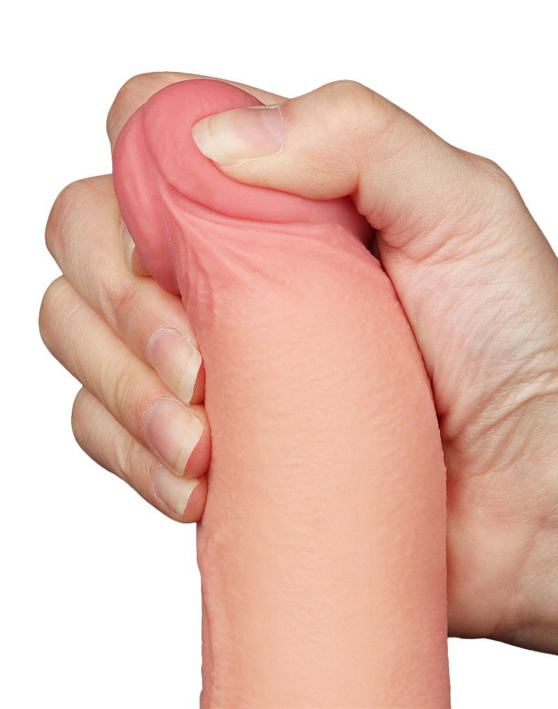 LoveToy - Aftrekbare dildo 20 cm (Ø 4 cm) - Nude