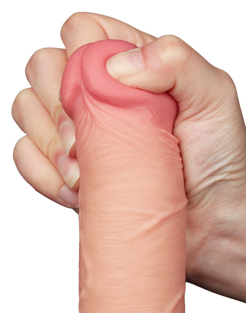 LoveToy - Glijdende Huid Dildo 20.8 cm (Ø 4 cm) - N