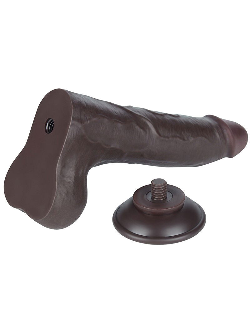 LoveToy - Aftrekbare dildo 22 cm (Ø 4,3 cm) - Zwart