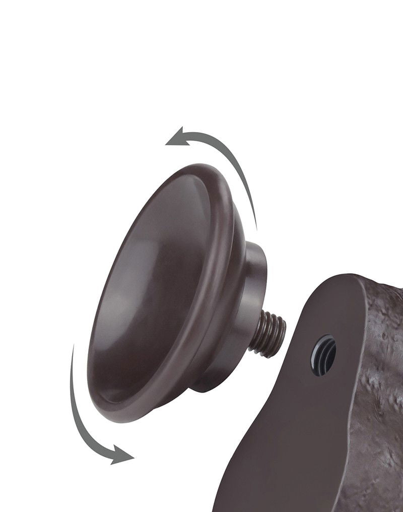 LoveToy - Aftrekbare dildo 22 cm (Ø 4,3 cm) - Zwart