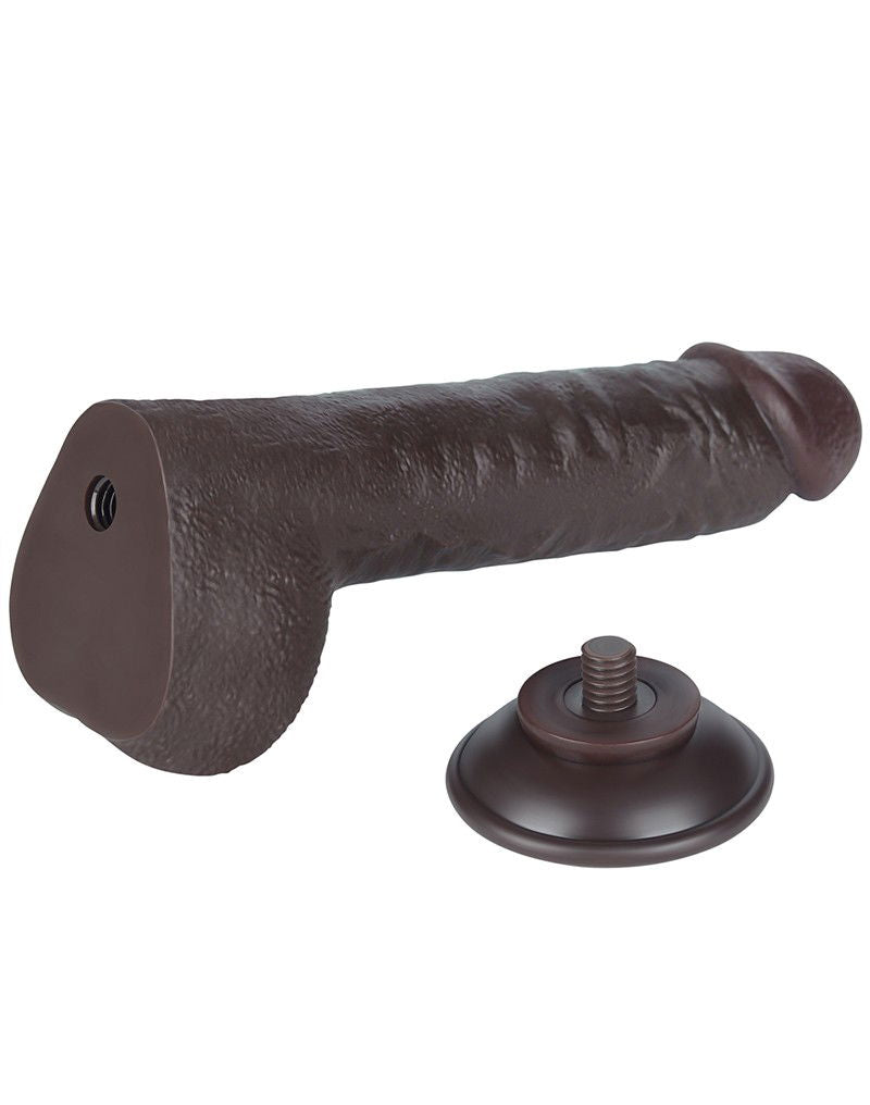LoveToy - Aftrekbare dildo 24 cm (Ø 4,3 cm) - Zwart
