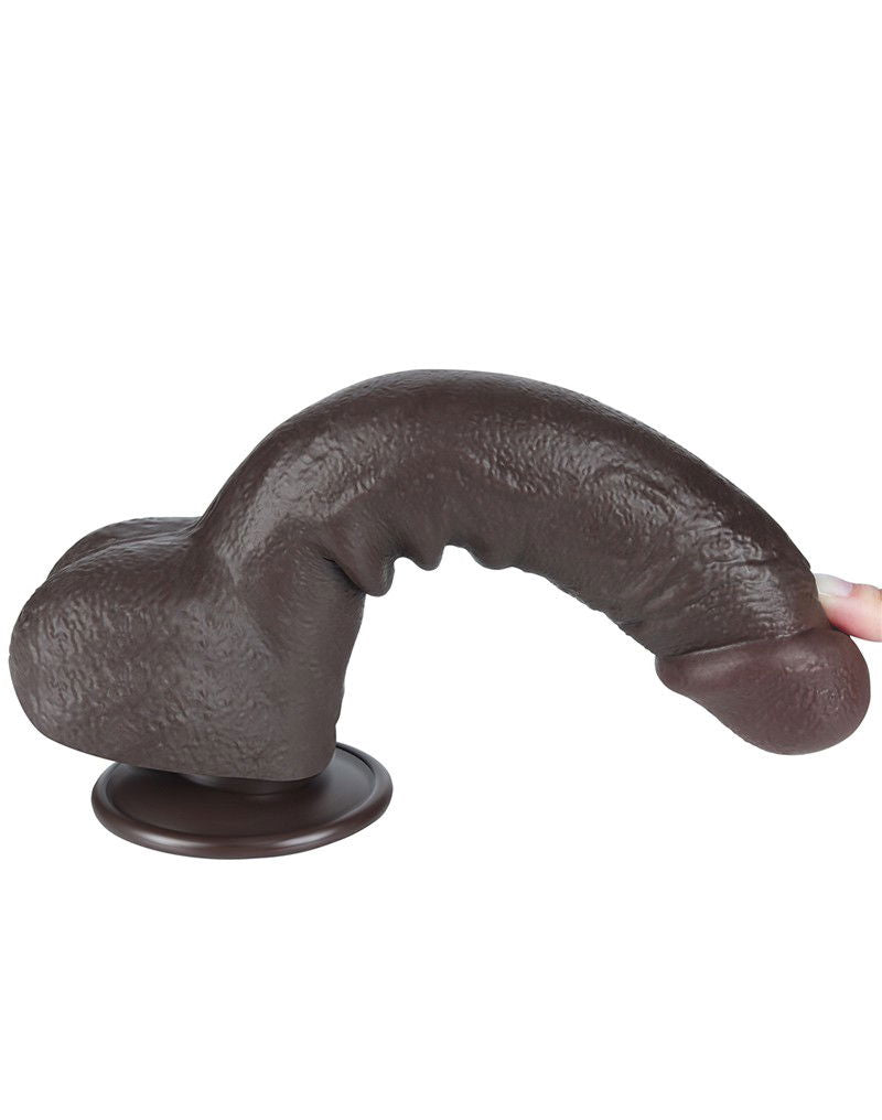 LoveToy - Aftrekbare dildo 24 cm (Ø 4,3 cm) - Zwart