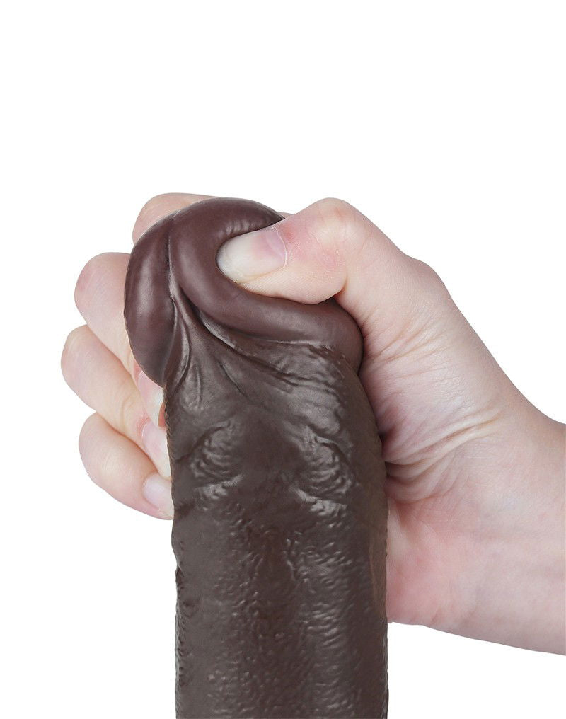 LoveToy - Aftrekbare dildo 24 cm (Ø 4,3 cm) - Zwart