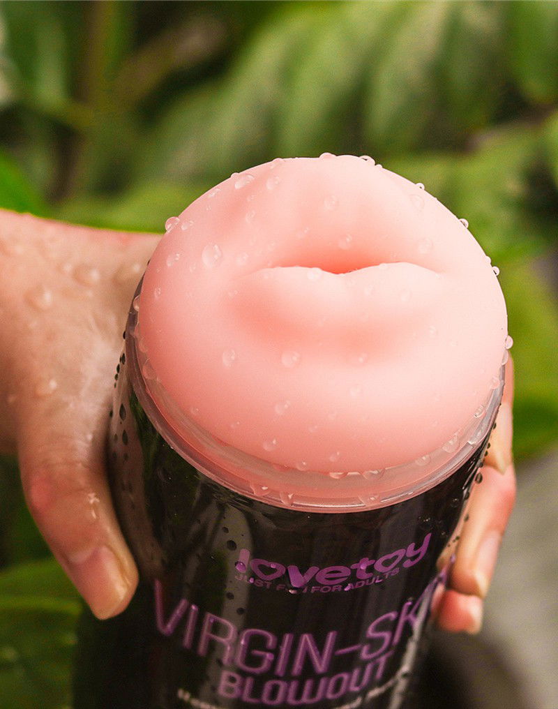 LoveToy - Virgin-Skin Blowout Double Side Stroker - Vagina and Mouth