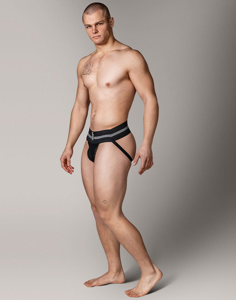 MM - Jockstrap - Zwart (7.5 cm / 3 inch)