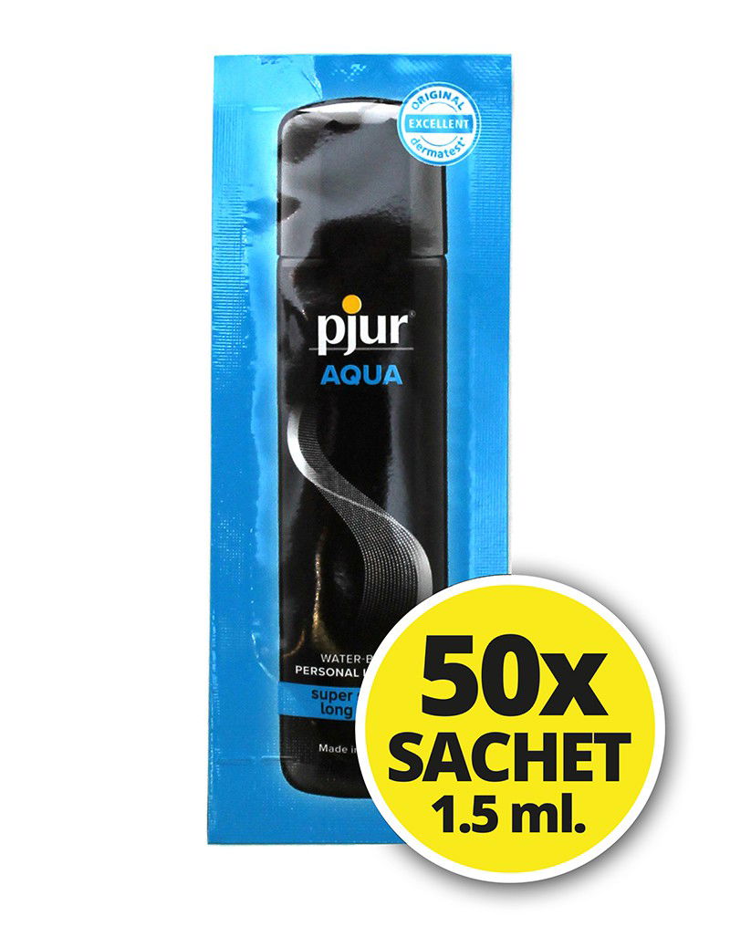 pjur - Aqua - Glijmiddel op waterbasis - 50 zakjes van 1.5 ml