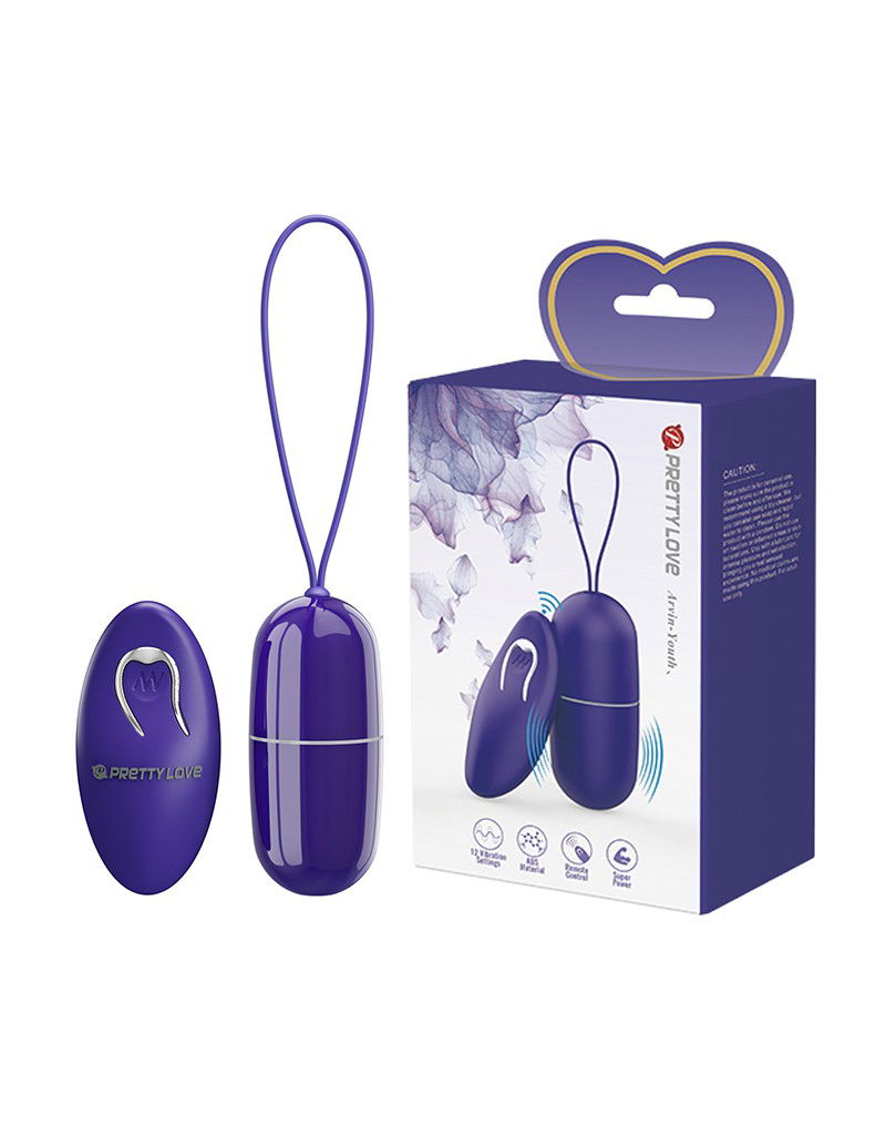 Pretty Love - Arvin-Youth - Ei-vibrator met afstandsbediening - Paars