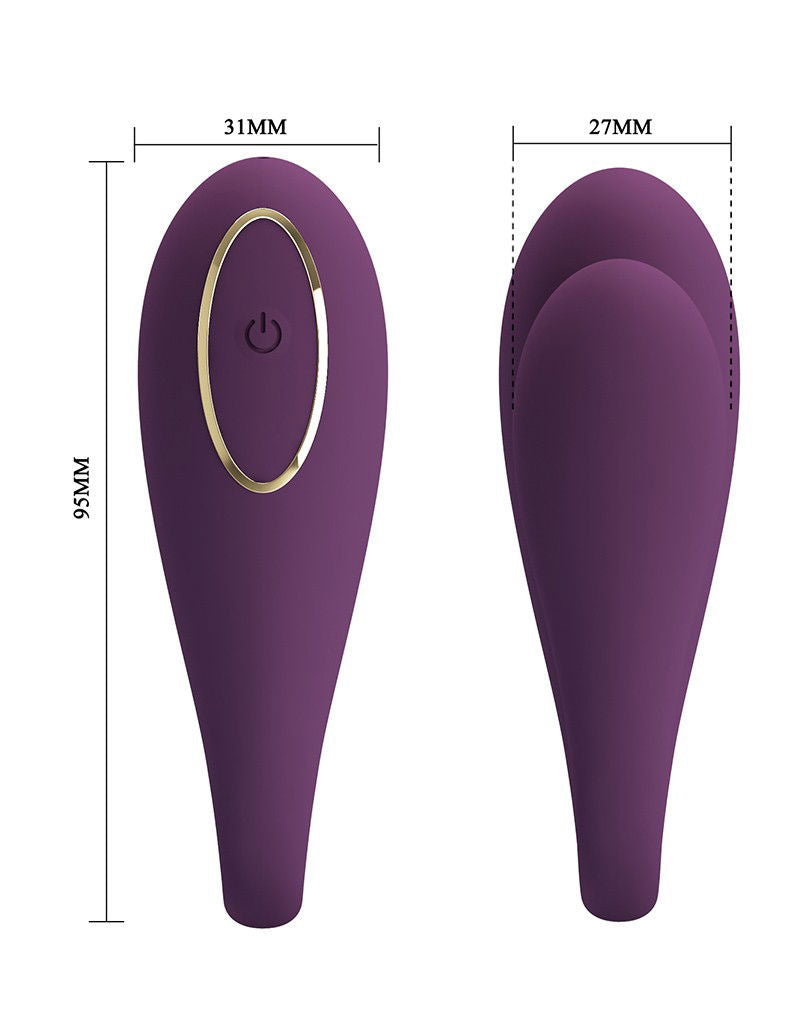 Pretty Love - August - Couple Vibrator met Appbediening - Paars