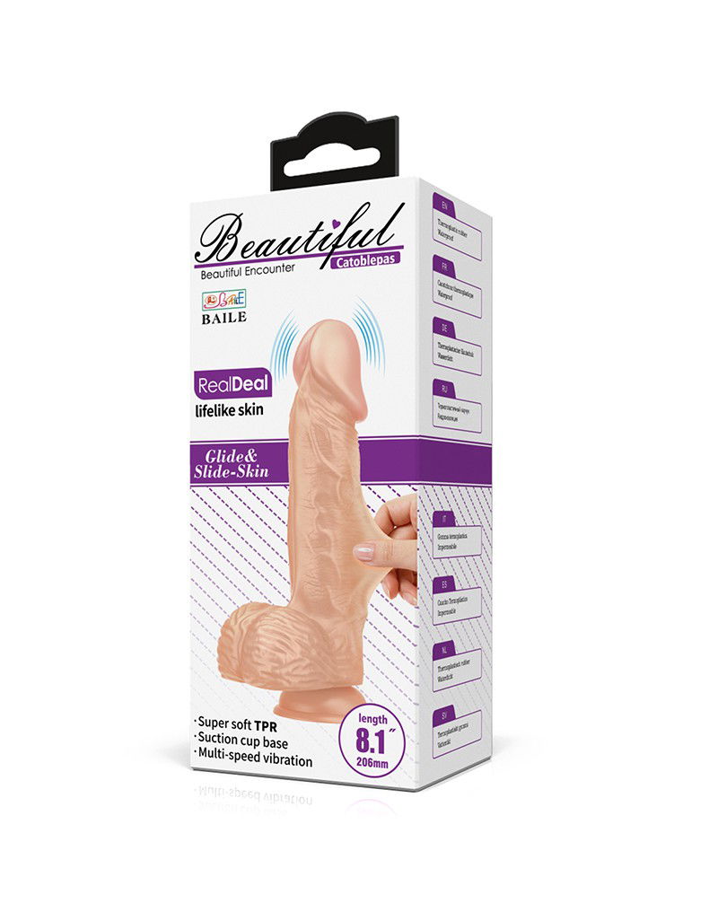 Pretty Love - Catoblepas - Realistische Vibrerende Dildo 20.6 cm - Nude