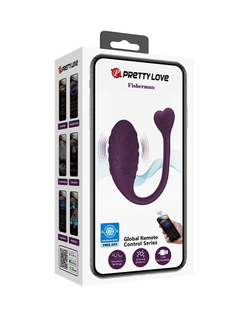 Pretty Love - Fisherman - Draagbare Vibrator met Appbediening - Paars