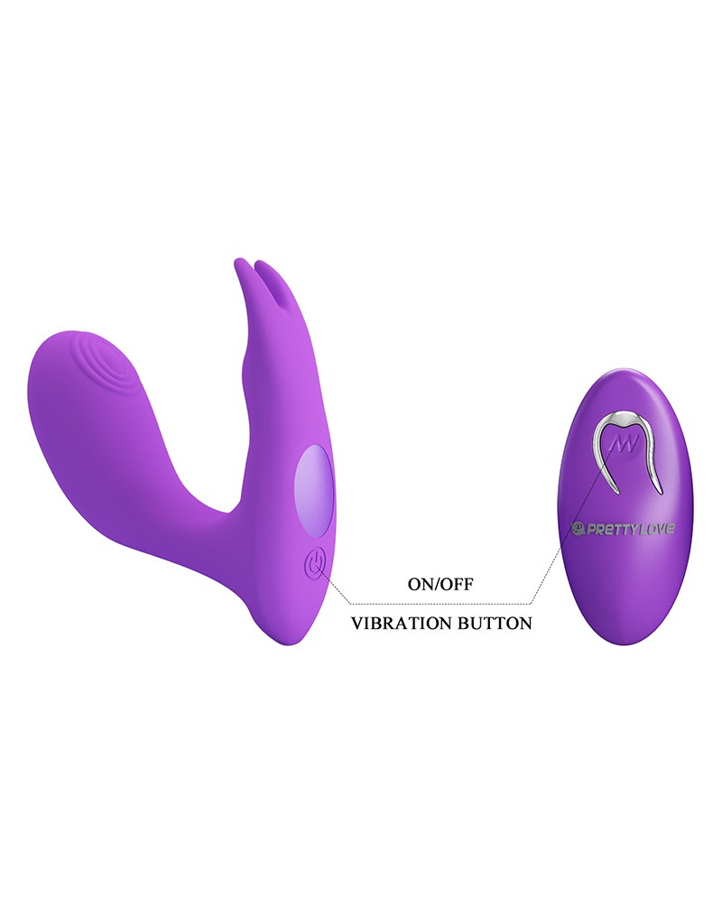 Pretty Love - Idabelle - G-Spot draagbare stotende vibrator met afstandsbediening - Paars