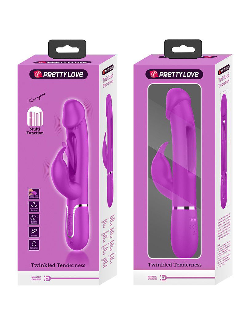 Pretty Love - Kampas - Rabbit Vibrator 3 in 1- Paars