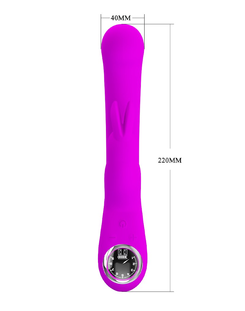 Pretty Love - Lamar - Rabbit Vibrator met Digitaal LED Display - Paars