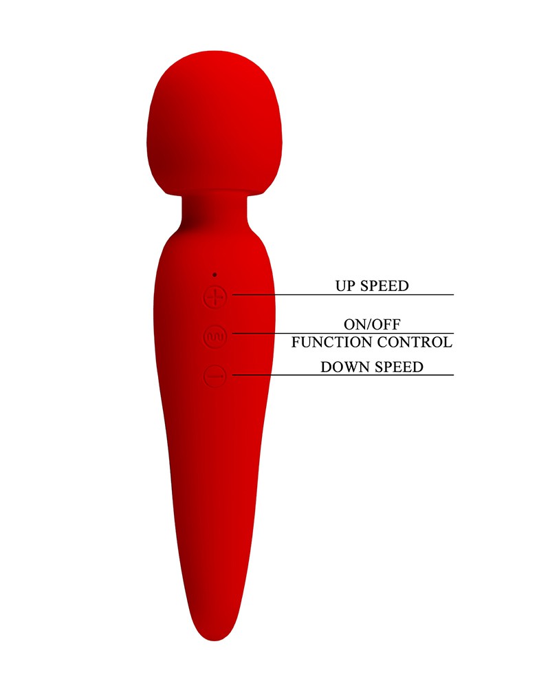 Pretty Love - Meredith - Wand Vibrator - Rood