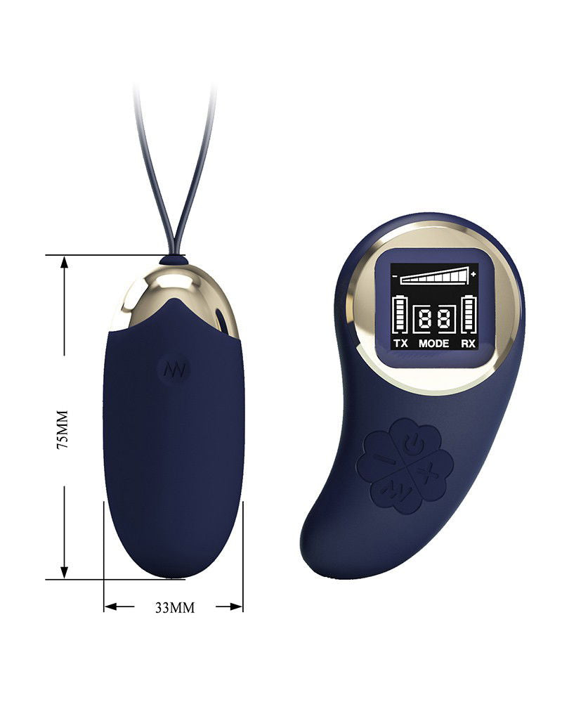 Pretty Love - Mina - Ei-vibrator met afstandsbediening - Donkerblauw