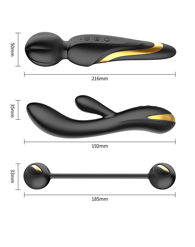 Pretty Love - Queens Luxury Collection - Vibrator - Afgewerkt met 18K Goud - Zwart